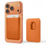Soporte de tarjetas magnético universal Tech-Protect MagWallet MagSafe, naranja