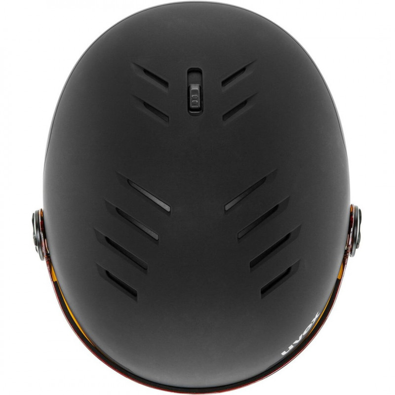 Casco de esquí UVEX Wanted Visor, 58-61 cm (L), negro
