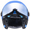 Casco de esquí para niños UVEX Rocket jr. Visor, azul mate