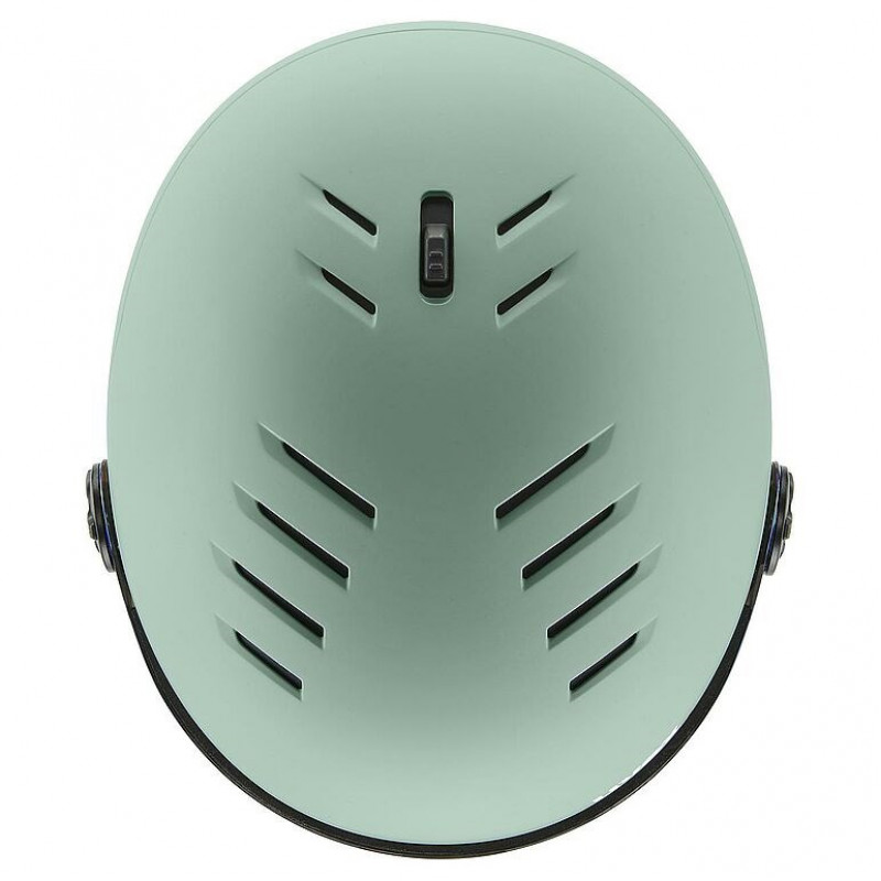 Casco de esquí UVEX Wanted Visor, 58-61 cm (L), verde
