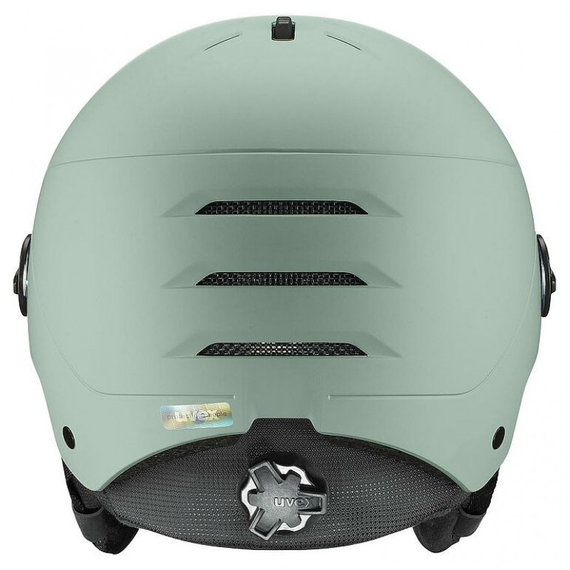 Casco de esquí UVEX Wanted Visor, 58-61 cm (L), verde
