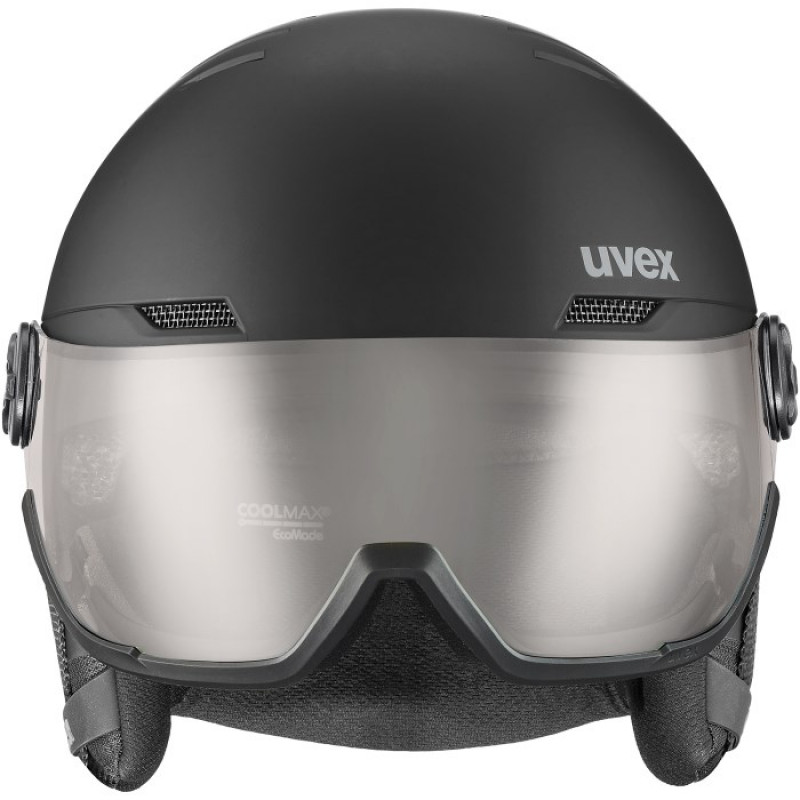 Casco de esquí UVEX Wanted Visor pro V, negro mate