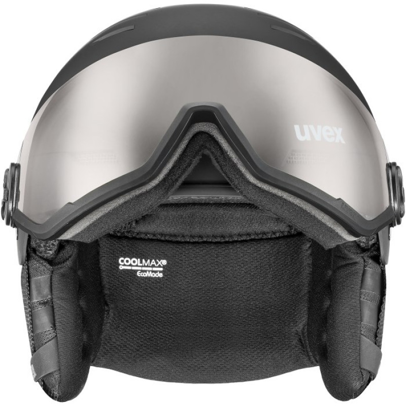 Casco de esquí UVEX Wanted Visor pro V, negro mate