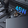 Cargador de coche Tech-Protect CC01 de 2 puertos USB-A / USB-C, PD 45W / QC 3.0, negro