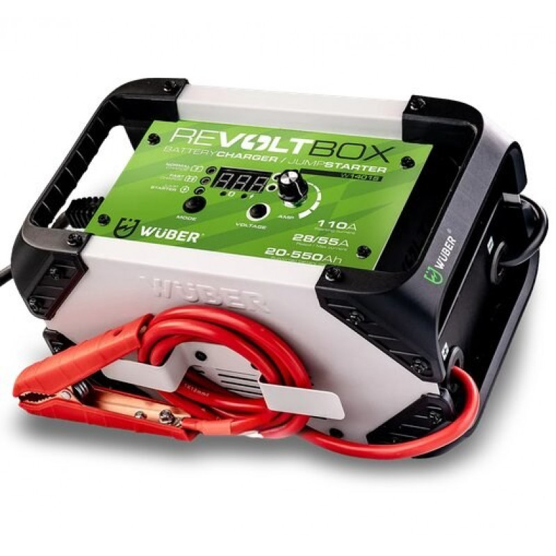 Cargador automático de batería de coche Wuber W14015 con arranque asistido, 110 A