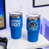 Taza de viaje Paladone PP15504AB Astro Bot, 600 ml, azul