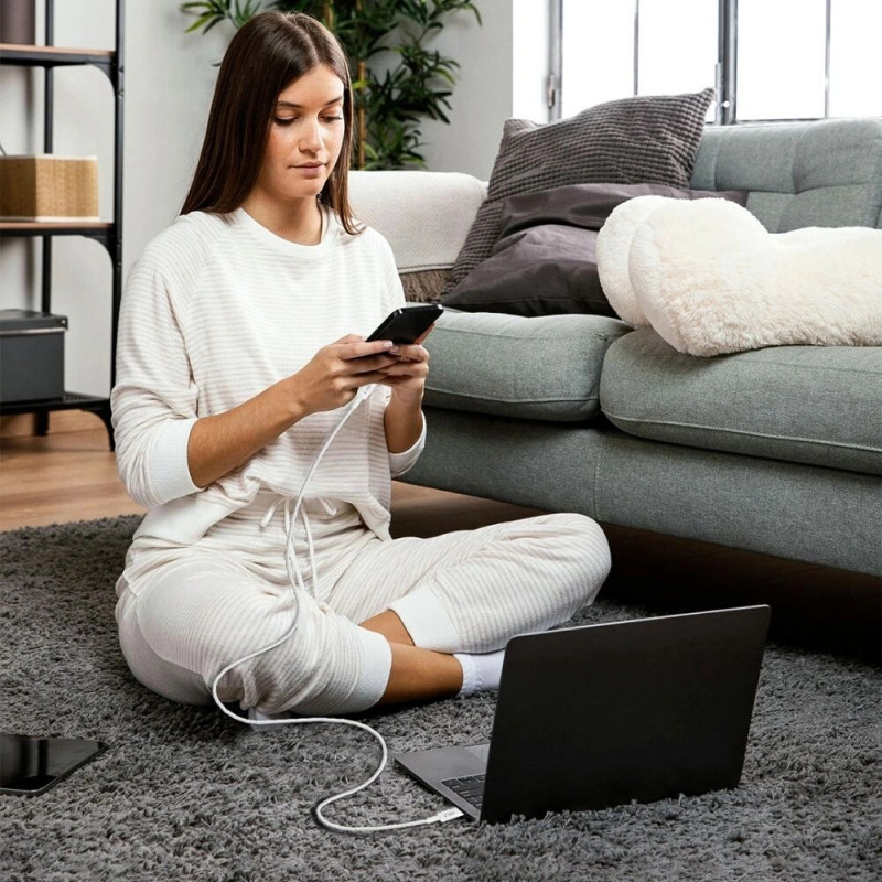 Cable USB-C / USB-C Tech-Protect Ultraboost Lite PD60W/3A 200 cm, gris claro