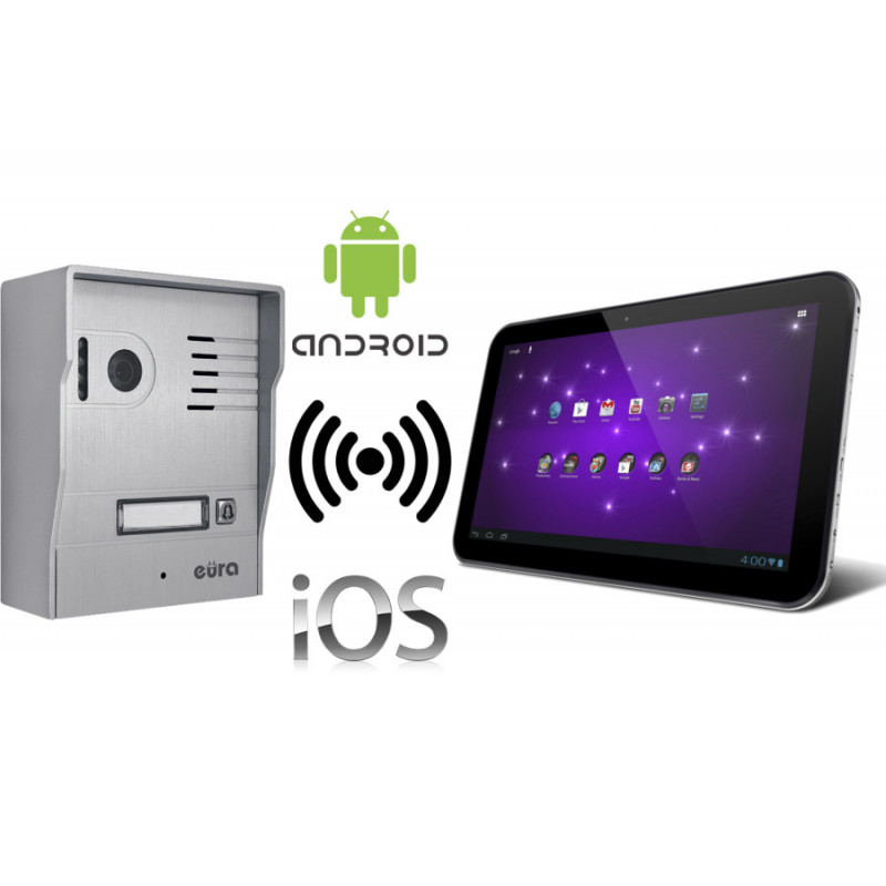 EURA IVP-02C7 Videoportero IP Lutra, montaje en superficie, servidor polaco