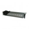 Estante EFB Elektronik 691650TS.2A de 19" y 2U, profundidad 300 mm, capacidad de carga 22 kg, RAL 9005, negro