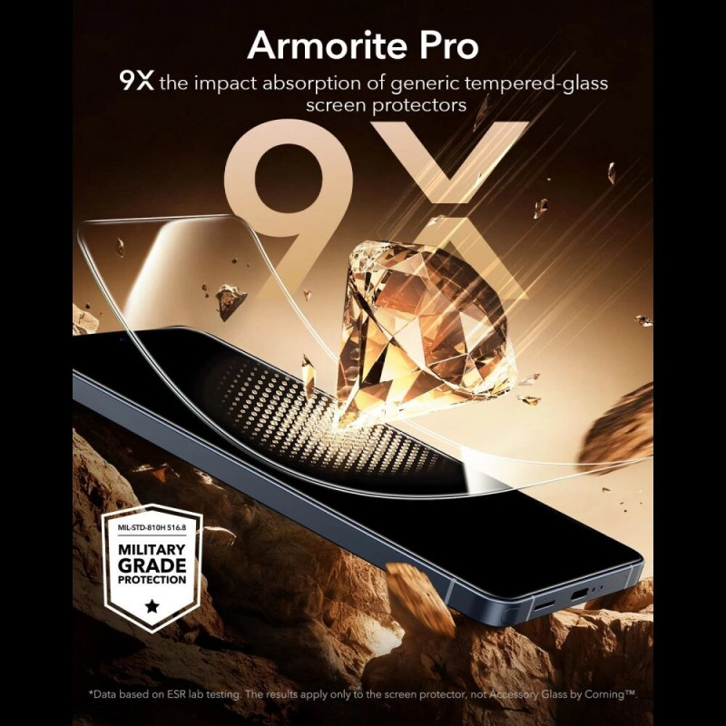 ESR UltraFit Armorite Pro Vidrio Templado para Samsung Galaxy S26 Ultra, Transparente