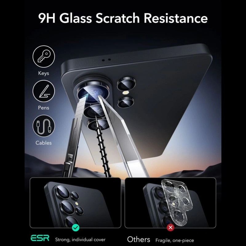 Protector de cámara ESR Armorite para Samsung Galaxy S26 Ultra, negro