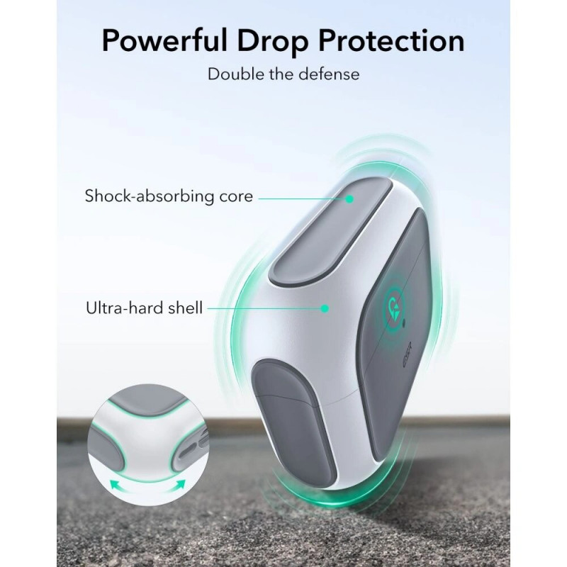 Funda ESR Orbit HaloLock MagSafe para Apple AirPods Pro 3, blanca