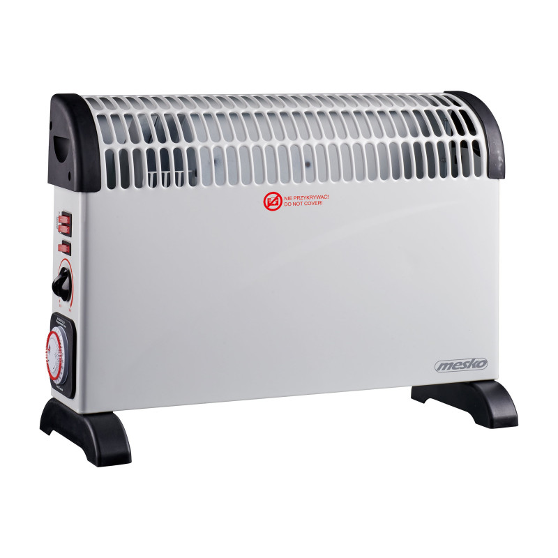 Calefactor de convección Mesko MS 7741w con temporizador y turboventilador, 2000 W, blanco