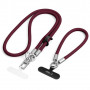 Conjunto de cordón para teléfono Tech-Protect C10S Rope para bandolera y muñeca, granate/titanio