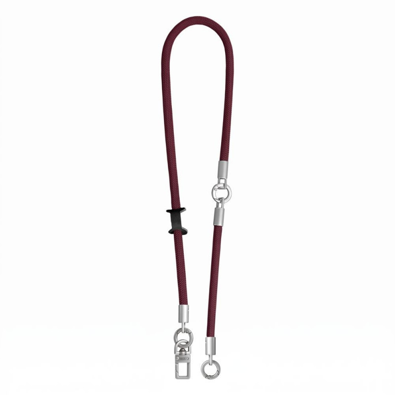 Conjunto de cordón para teléfono Tech-Protect C10S Rope para bandolera y muñeca, granate/titanio
