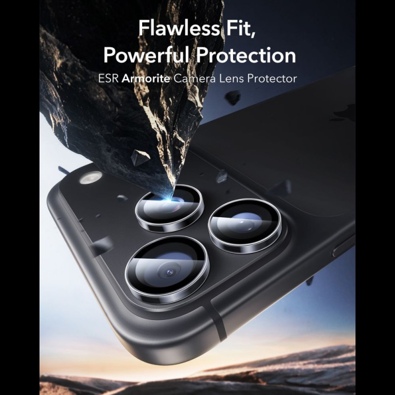 Protector de cámara ESR Armorite para Apple iPhone 18 Pro / 18 Pro Max, transparente, 1D99500202