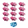 Adaptador de fibra LogiLink FA02LC8 LC Duplex, 12 piezas, con brida, violeta