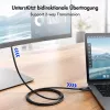 Cable USB 3.2 Gen2 Type-C LogiLink CUA0121, C/M a DP/M, bidireccional, 8K/60 Hz, metal, negro, 3 m