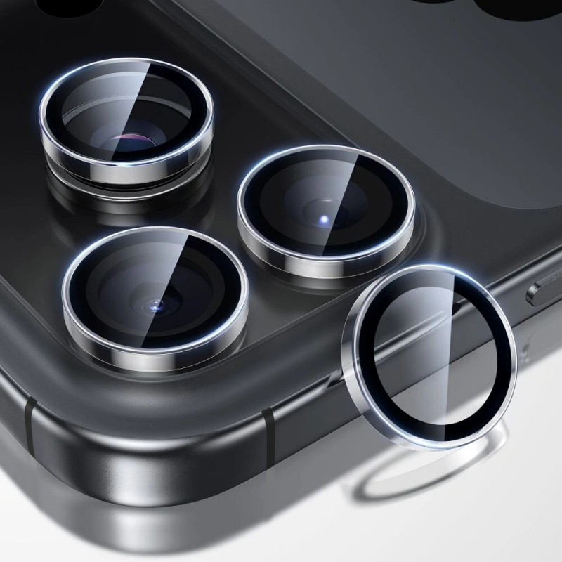 Protector de cámara ESR Armorite para Apple iPhone 14 Pro / 14 Pro Max / 15 Pro / 15 Pro Max / 16 Pro / 16 Pro Max / 17 Pro / 17 Pro Max, transparente (ESR932)