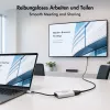 Adaptador USB 3.2 Gen1 Type-C LogiLink CUA0115, C/M a HDMI-A/F, 4K/60 Hz, metal, negro/plateado, 0,15 m