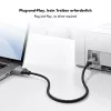 Cable USB 2.0 Logilink CU0107, USB-A/M a USB-B/M, 480 Mbps, nailon, metal, negro/plateado, 2 m
