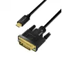Cable Logilink UA0473 USB 3.2 Gen1 Type-C, C/M a DVI-D/M, 1080p/60 Hz, negro, 1,8 m