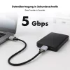 Cable USB 3.0 Logilink CU0290, A/M a Micro-USB/M, 5 Gbps, nailon, metal, negro/plateado, 1 m