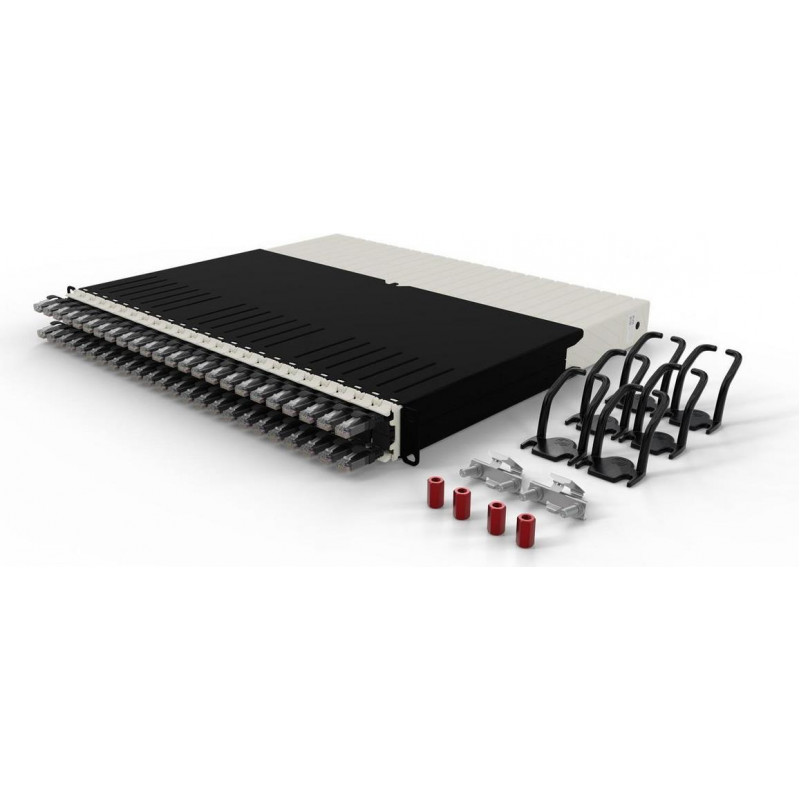 Panel de parcheo Patchbox .one 8RU UTP, negro (PONEX8UTPBK)