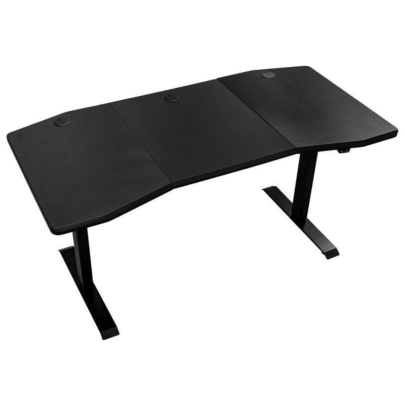 Escritorio gaming Nitro Concepts D16E NC-GP-DK-008, negro carbono, 1600x800, con altura ajustable eléctricamente
