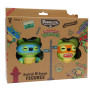 Figuras Fuggler S2 Swap & Style de P.m.i. Kids World - Pack de 2 (Leonardo y Michelangelo)