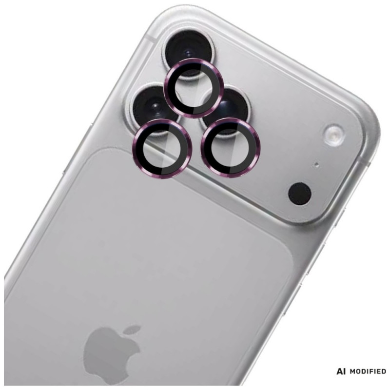 Protector de lentes para cámara 3MK Lens Protection Pro para Apple iPhone 18 Pro / 18 Pro Max, vidrio templado, granate
