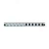Panel frontal de fibra para montaje en rack EFB Elektronik SB-FP-6SC-S-OM4, 1U, gris, metal, 432 mm