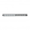 Panel frontal de fibra para montaje en rack EFB Elektronik SB-FP-6SC-S-OM4, 1U, gris, metal, 432 mm