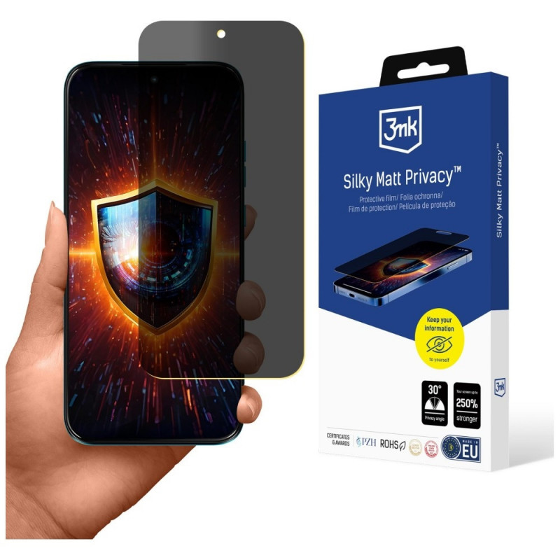Protector de pantalla de privacidad mate 3MK Silky Matt Privacy para Motorola Moto G87