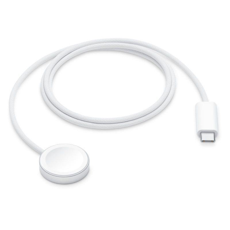 Cable de carga rápida magnética para reloj Apple a USB-C (1 m), blanco, ML434ZM/A