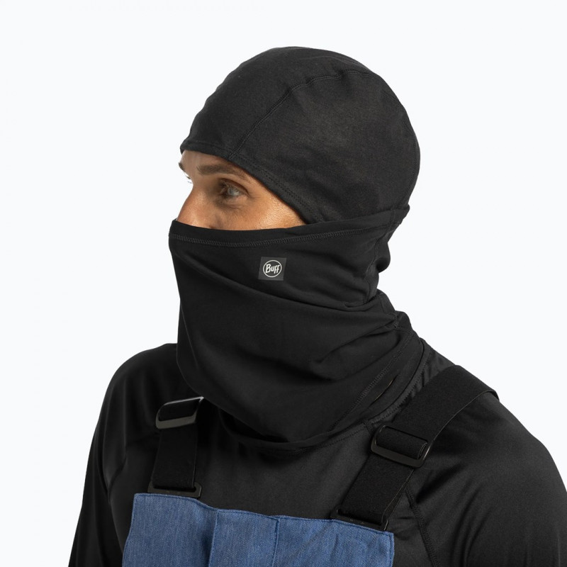 Pasamontañas con bisagra Tech Fleece BUFF negro liso