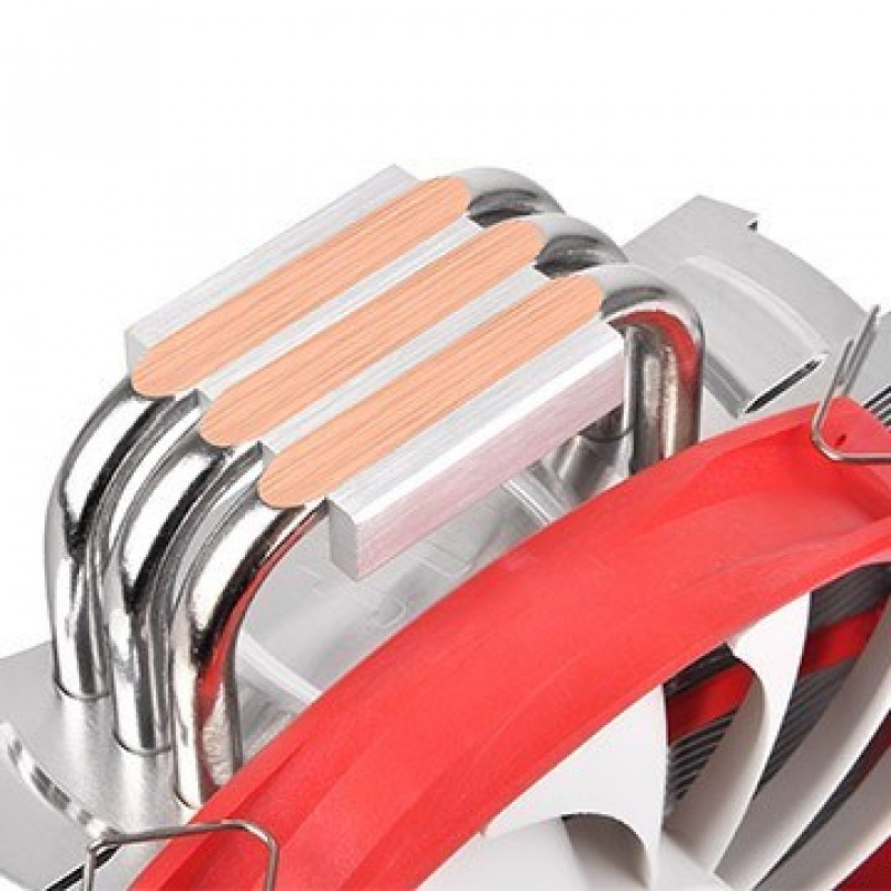 Ventilador de CPU Thermaltake NiC L32, ventilador PWM de 140 mm, aluminio y cobre, rojo, blanco