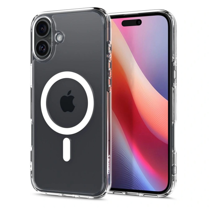 Funda Spigen Ultra Hybrid Mag MagSafe para Apple iPhone 16, blanca