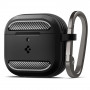 Funda Rugged Armor Spigen para Apple AirPods 4, negro mate