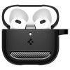 Funda Rugged Armor Spigen para Apple AirPods 4, negro mate