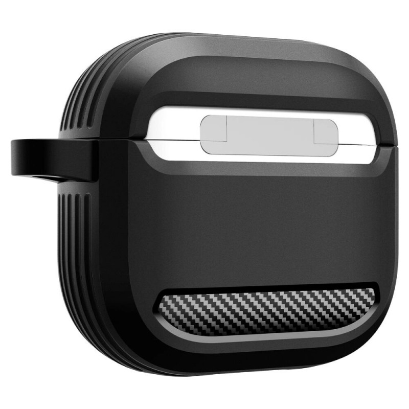 Funda Rugged Armor Spigen para Apple AirPods 4, negro mate