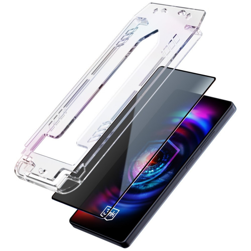 Cristal templado de privacidad 3MK HardGlass Max Privacy con aplicador para Samsung Galaxy S26+, negro