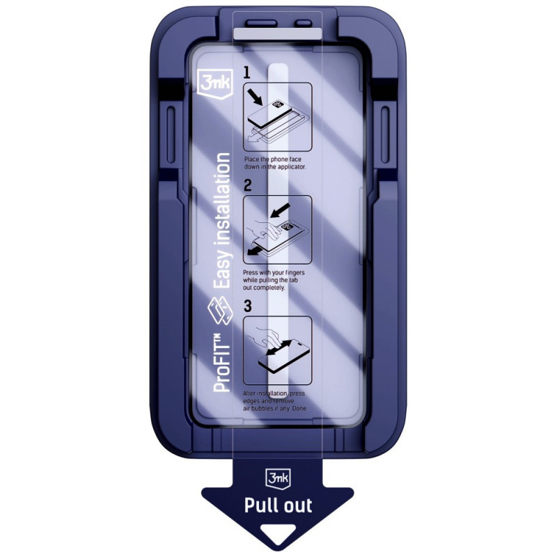 Protector de pantalla de cristal templado 3MK HardGlass Max con aplicador para Apple iPhone 13 / 13 Pro / 14 / 16e / 17e, negro