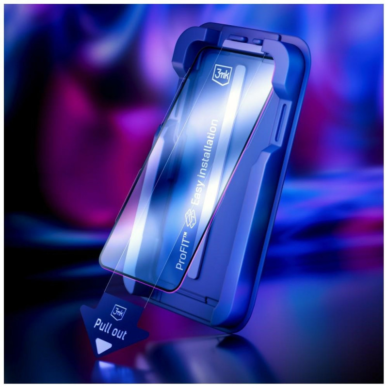 Cristal templado 3MK HardGlass Max con aplicador para Samsung Galaxy S24+ / S25+, negro