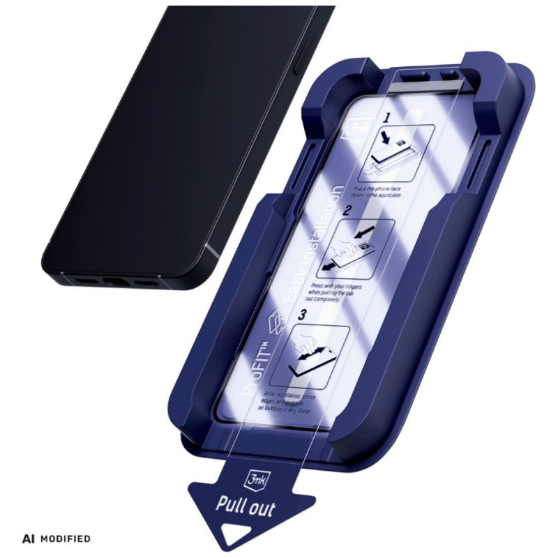 Cristal templado 3MK HardGlass Max para Samsung Galaxy S24 Ultra, negro