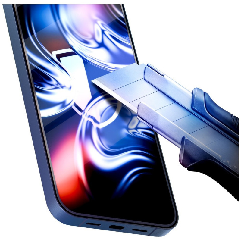 Cristal templado 3MK HardGlass Max con aplicador para Apple iPhone 16 Pro / 17, negro