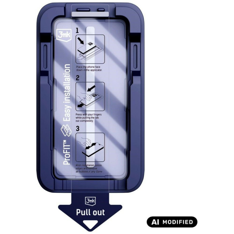 Cristal templado 3MK HardGlass Max para Apple iPhone 15 Pro, negro