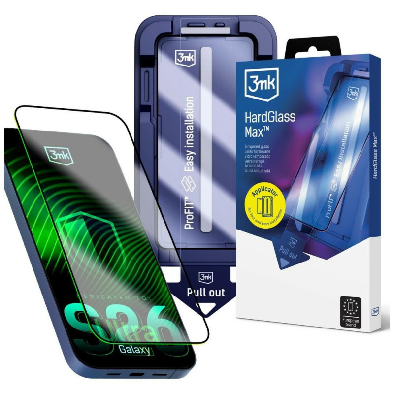Cristal templado 3MK HardGlass Max para Samsung Galaxy S26 Ultra, transparente