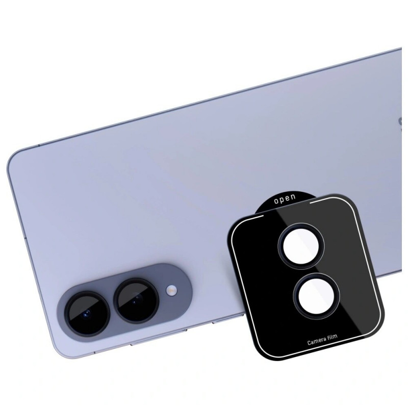 Protector de cristal para cámara 3MK Lens Protection Pro para Samsung Galaxy S25 Edge, negro