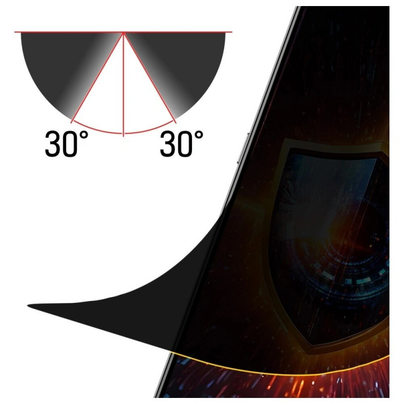 Película protectora de pantalla con privacidad 3MK Silky Matt Privacy para Honor X7D